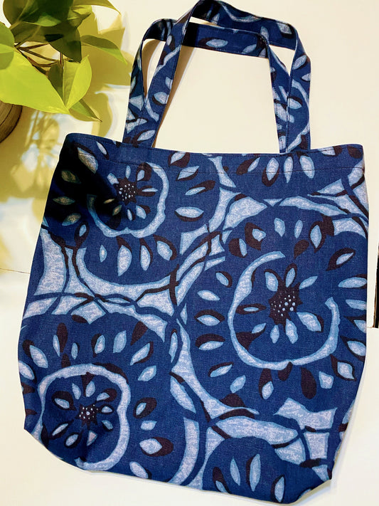 Blue Print Shopping Bag